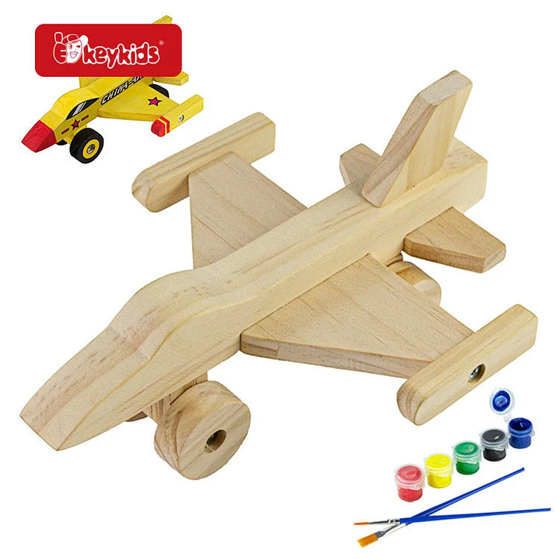 STEM Kit DIY Painting Toy Wooden Plane Craft Kits for Kids W03A151